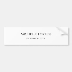 Elegant Plain Simple Minimalist Bumper Sticker
