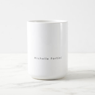 Elegant Plain Simple Minimalist Coffee Mug