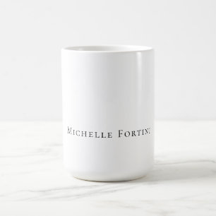 Elegant Plain Simple Minimalist Coffee Mug