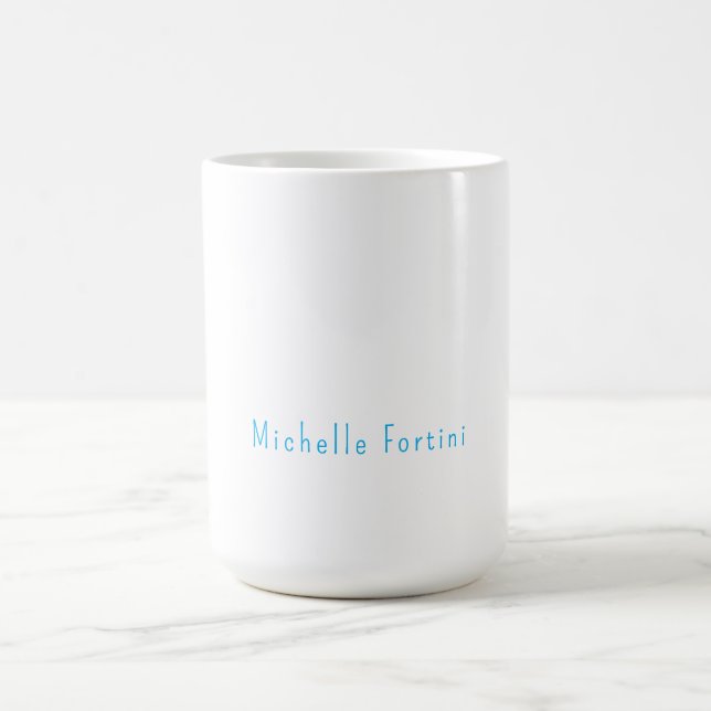 Elegant Plain Simple Minimalist Coffee Mug (Center)