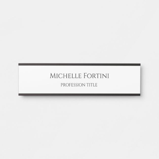 Elegant Plain Simple Minimalist Door Sign (Front)