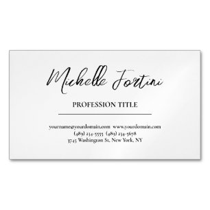 Elegant Plain Simple Minimalist Magnetic Business Card
