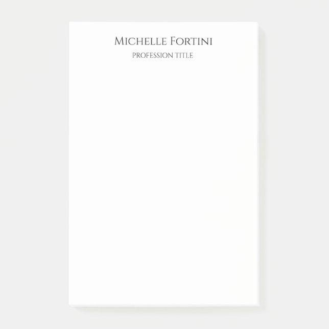 Elegant Plain Simple Minimalist Post-it Notes (Front)
