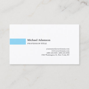 Elegant Plain Simple Minimalist Profile Business Card