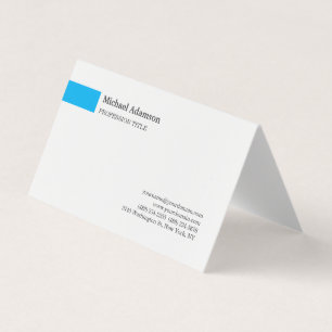Elegant Plain Simple Minimalist Profile  Business Card