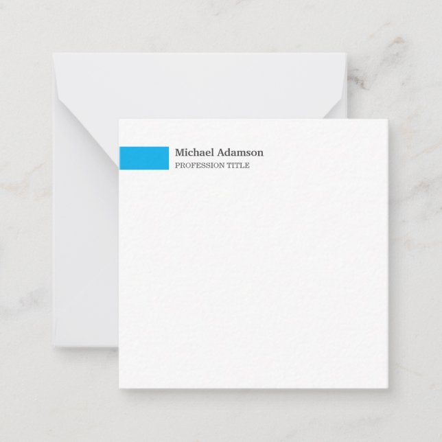 Elegant Plain Simple Minimalist Profile  Card (Front)