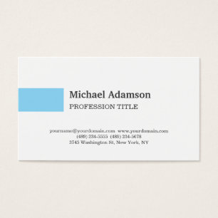 Elegant Plain Simple Minimalist Profile Card