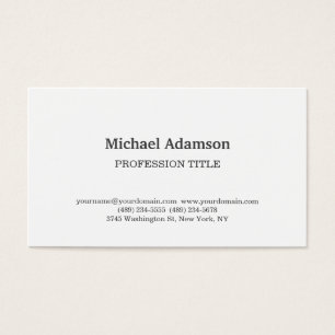Elegant Plain Simple Minimalist Profile Card