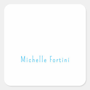 Elegant Plain Simple Minimalist Square Sticker