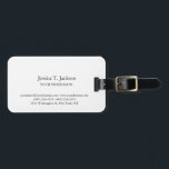 Elegant Plain Simple Professional Luggage Tag<br><div class="desc">Plain Minimalist Modern Designs. They're all simple,  attractive,  unique.</div>