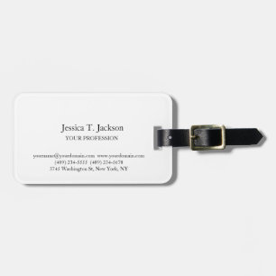 Elegant Plain Simple Professional Luggage Tag