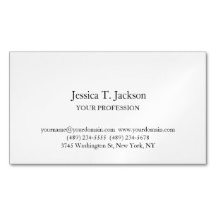 Elegant Plain Simple Professional Magnetic Business Card