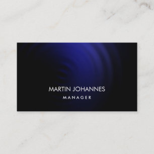 Elegant Plain Stylish Blue Black Business Card