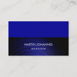 Elegant Plain Stylish Blue Colour Business Card