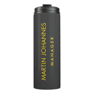 Elegant Plain Stylish Gold Colour Black Custom Nam Thermal Tumbler