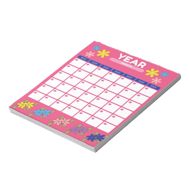 Elegant Planner for a Beautifully Organised Year Notepad (Rotated)