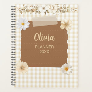 Elegant Planner with Soft Stamp & Rose Accents – C