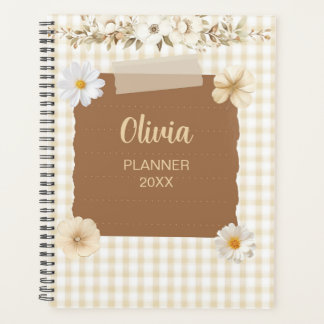 Elegant Planner with Soft Stamp & Rose Accents – C