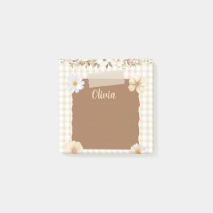 Elegant Planner with Soft Stamp & Rose Accents – C Post-it Notes