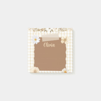 Elegant Planner with Soft Stamp & Rose Accents – C Post-it Notes