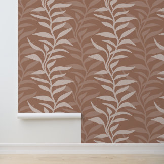 Elegant Plants in Flow XL3 Beige White Silhouette Wallpaper