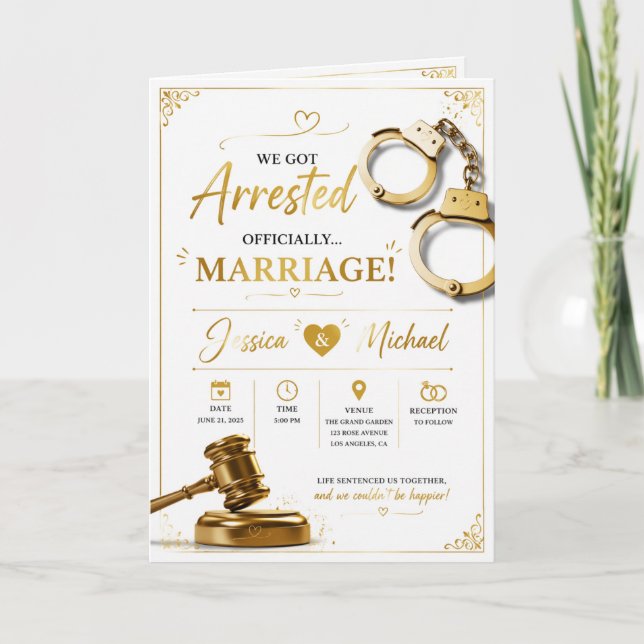 "Elegant & Playful Wedding Invitation Design" (Front)