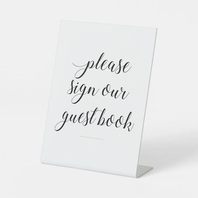 Elegant Please Sign Our Guest Book Wedding (Front)