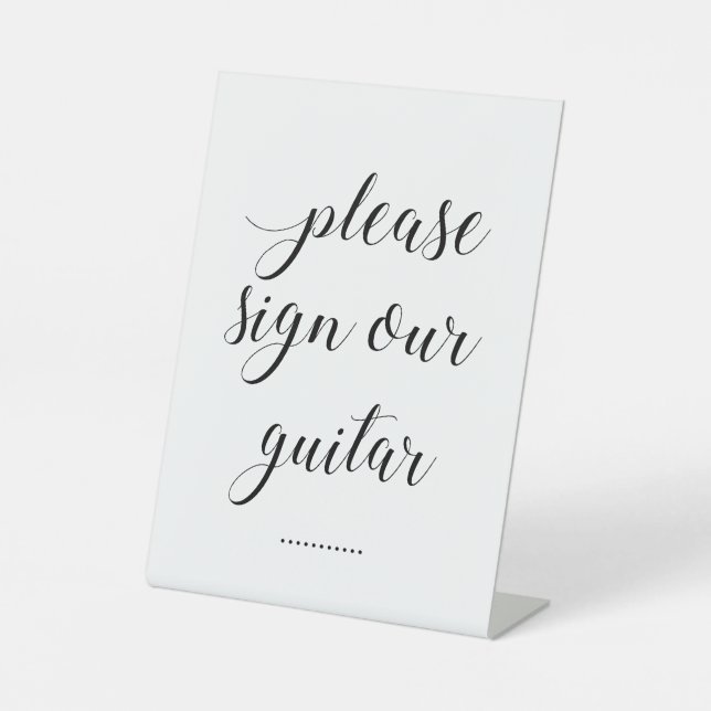 Elegant Please Sign Our Guitar Wedding (Front)