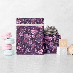 Elegant Plum & Berry Floral Wrapping Paper