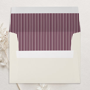 Elegant Plum Purple Stripes Envelope