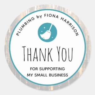 Elegant Plumber / Electrician Thank You Sticker