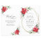 Elegant Poinsettia Watercolor Wedding Program
