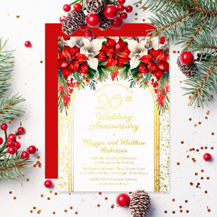 Elegant Poinsettias 20th Wedding Anniversary