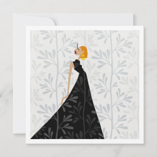 Elegant Poise Glam Fashion Art Card