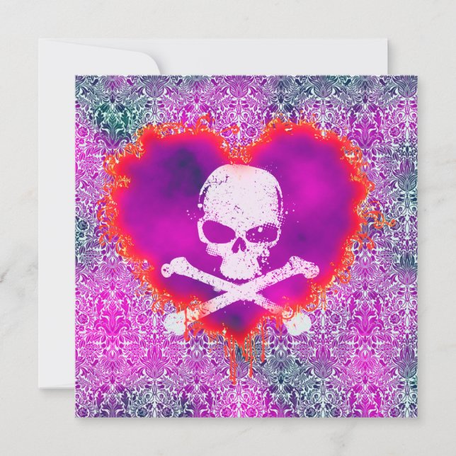 Elegant Poison Sweet 16 Goth Birthday Invitation (Front)