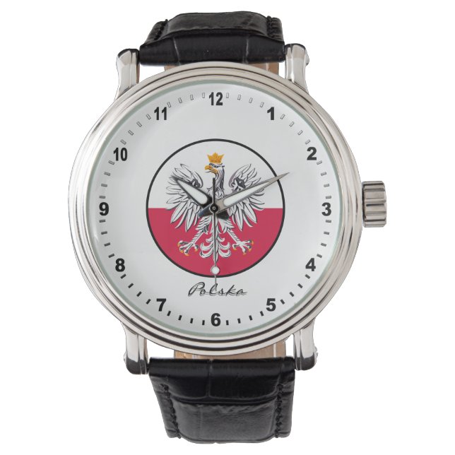 Elegant Poland Watch & Polish Flag / Polska (Front)