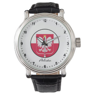 Elegant Poland Watch & Polish Flag / Warsaw