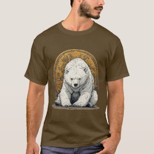 Elegant Polar Bear Illustration T-Shirt