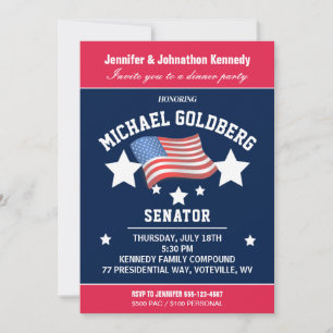 Elegant Political Dinner Invitation