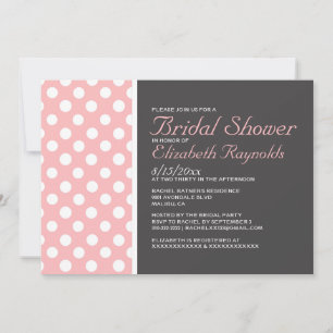 Elegant Polka Dot Bridal Shower Invitations