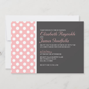 Elegant Polka Dot Wedding Invitations