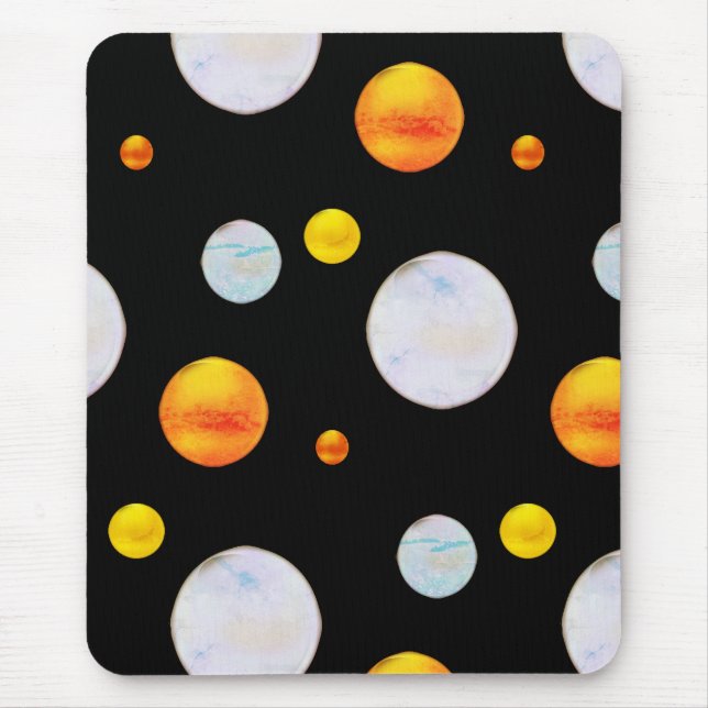 Elegant Polka Dots Mouse Mat (Front)