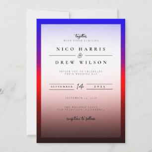 Elegant Polyamory Pride Wedding Invitation