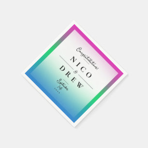 Elegant Polysexual Pride Wedding Napkin