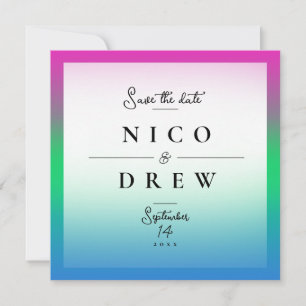 Elegant Polysexual Pride Wedding Save The Date