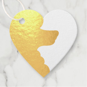 Elegant Poodle Gold Or Silver Foil Blank Favour Ta Tags