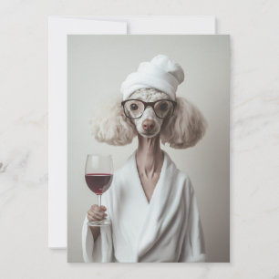 Elegant Poodle Spa Moment Invitation