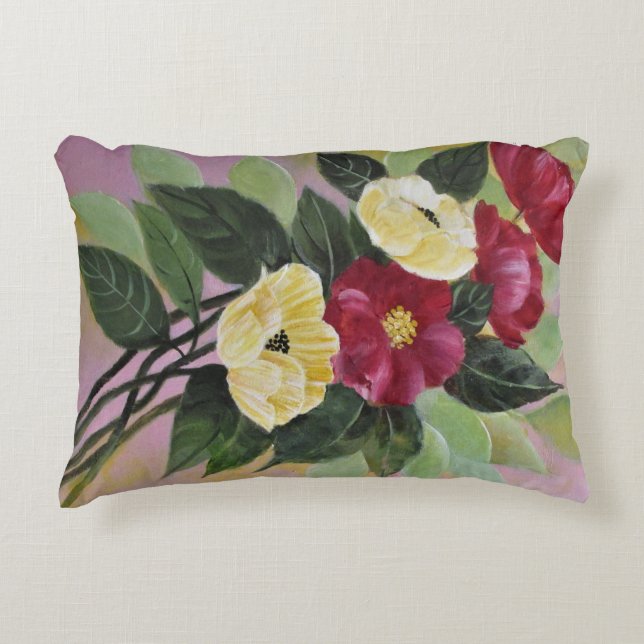 Elegant Poppies, Accent Pillow (Front)