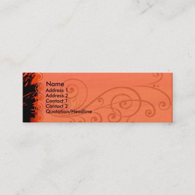 Elegant Poppy Business Card (Front)