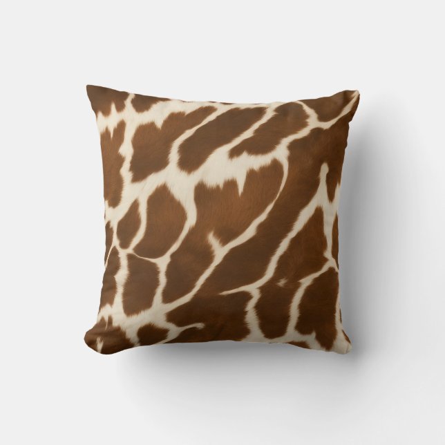 Elegant Popular Cow Faux Leather Collection Cushion (Front)